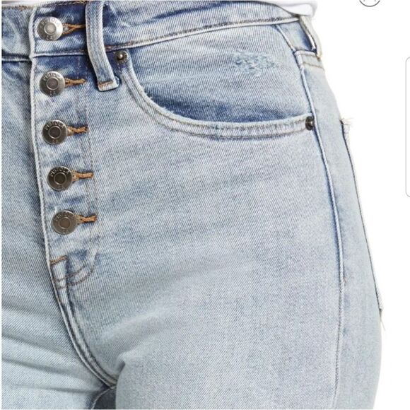 PISTOLA | Light Wash Blue Denim Skinny Jeans Exposed Button Fly Women’s Size 28 - Picture 3 of 12